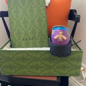 Gucci Women’s Lug Sole Loafer Size 9 Yellow,Pink,Blue,Purple